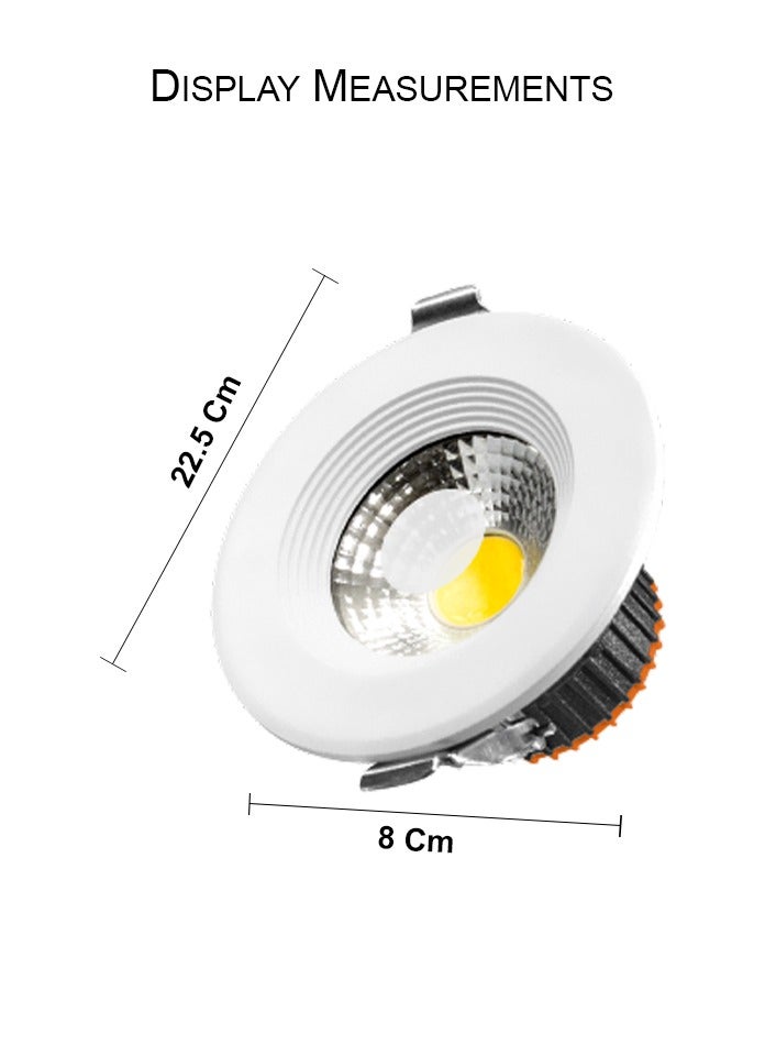 Vmax COB LED Downlights Ceiling White Light 6500K 30W 2700LM, AC 220-240V, Cut Φ200mm, IP44 Ultra Slim LED Recessed Ceiling Lights for Bathroom Bedroom Kitchen Living Room, Not Dimmable - Image 3