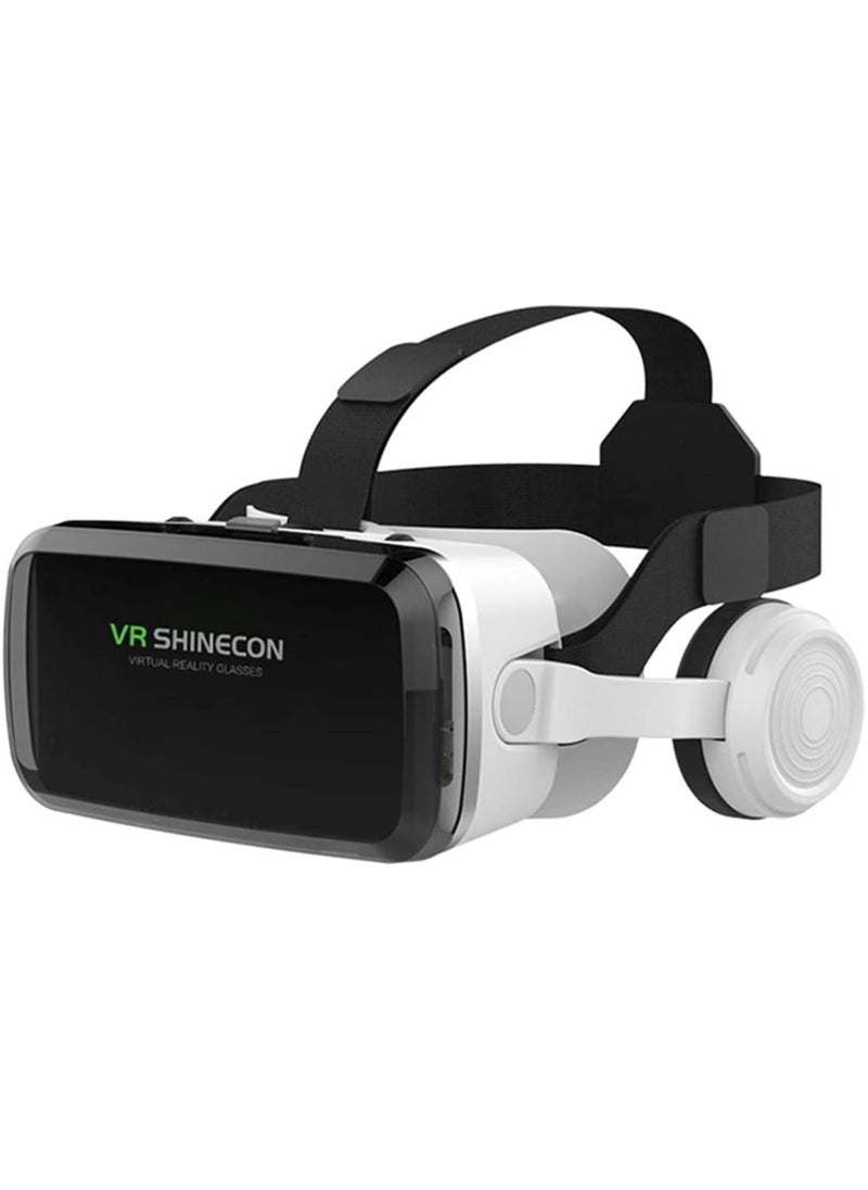 VR SHINECON Headset +Bluetooth 3D Glasses Goggles HD Virtual Reality Headset Compatible with iOS & Android Phone Eye Protected Soft & Comfortable Adjustable Distance for Phones - Image 1