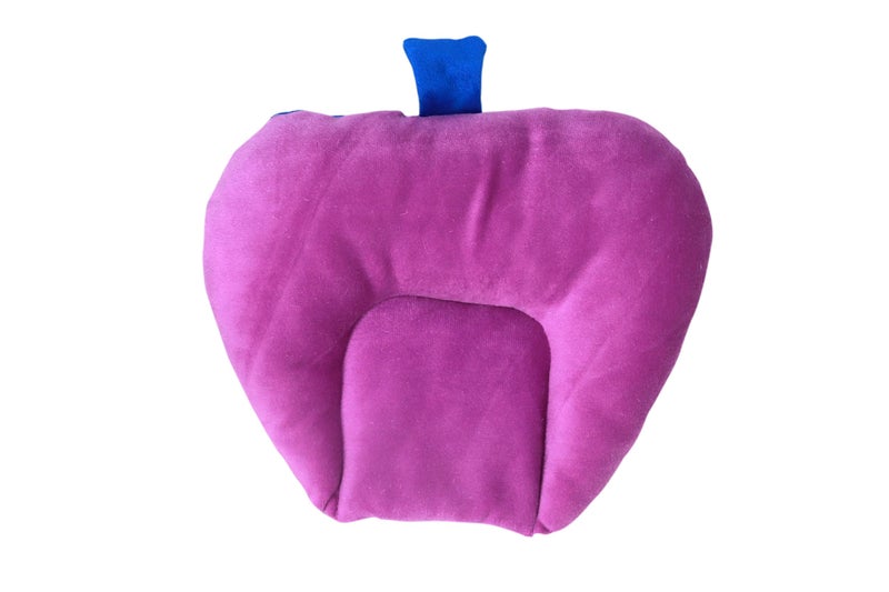 Kidswear Baby's Rai Head Pillow with Mustard Seeds (Apple Shape Pillow) (0-6 Month)_Purple  - Image 2