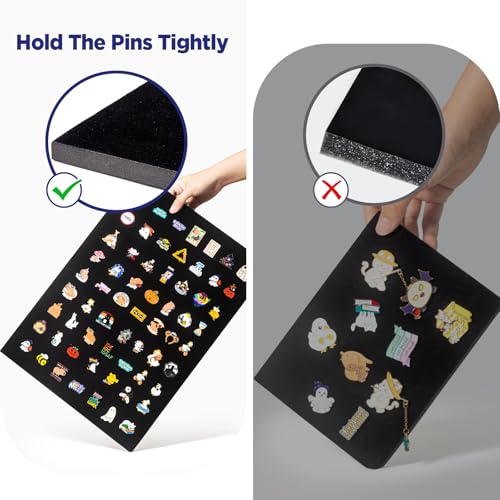 CollectHall 14x19 Pin Display Frame, Pin Collection Shadow Box, Wall Mount Pin Display Case, Enamel Pin Holder, Black - Image 3