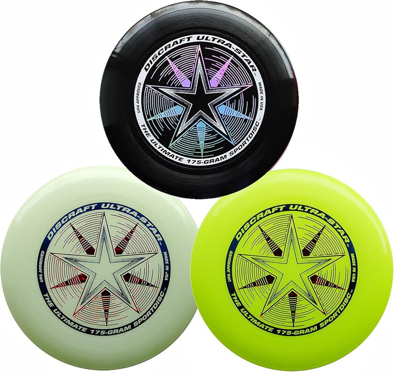 Discraft 175g Ultimate Disc Bundle 3 Discs Black Yellow  Glow - Image 1