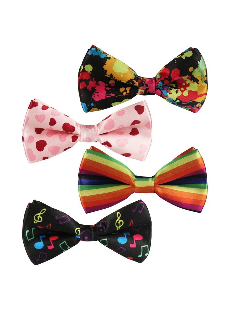 Printed bow tie Colorful black and white bow cartoon adult trendy bow tie show party accessories - Image 1