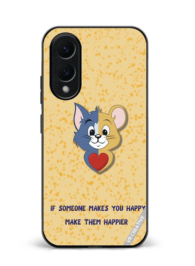 VR CREATIVE Protective Case Cover For Samsung Galaxy S25 Edge Tom Jerry Design Multicolour