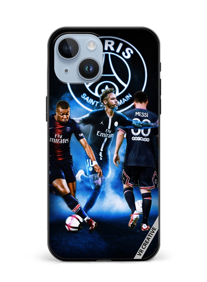 VR CREATIVE غطاء حماية لجهاز آبل آيفون 15 بتصميم كرة القدم متعدد الألوان - Image 1