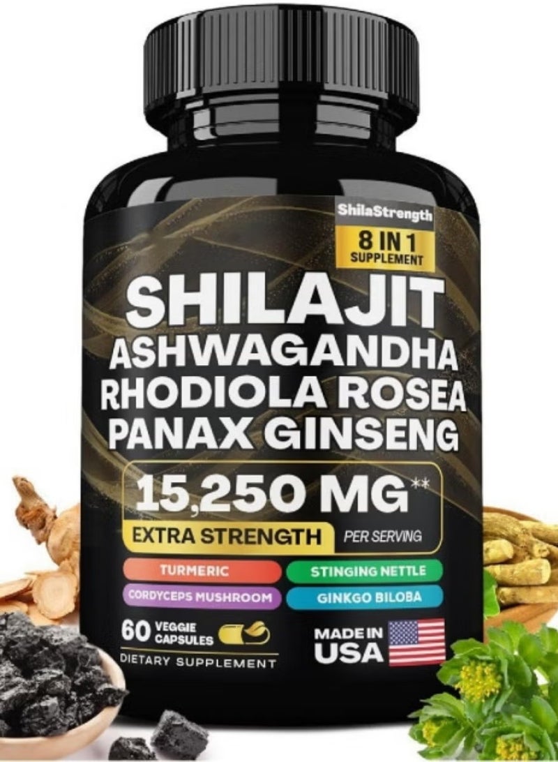 Shilajit RX Triple Action Energy Supplement – 9000mg Shilajit, 2000mg Ashwagandha, 1000mg Rhodiola – Men & Women Stamina Support - Image 1