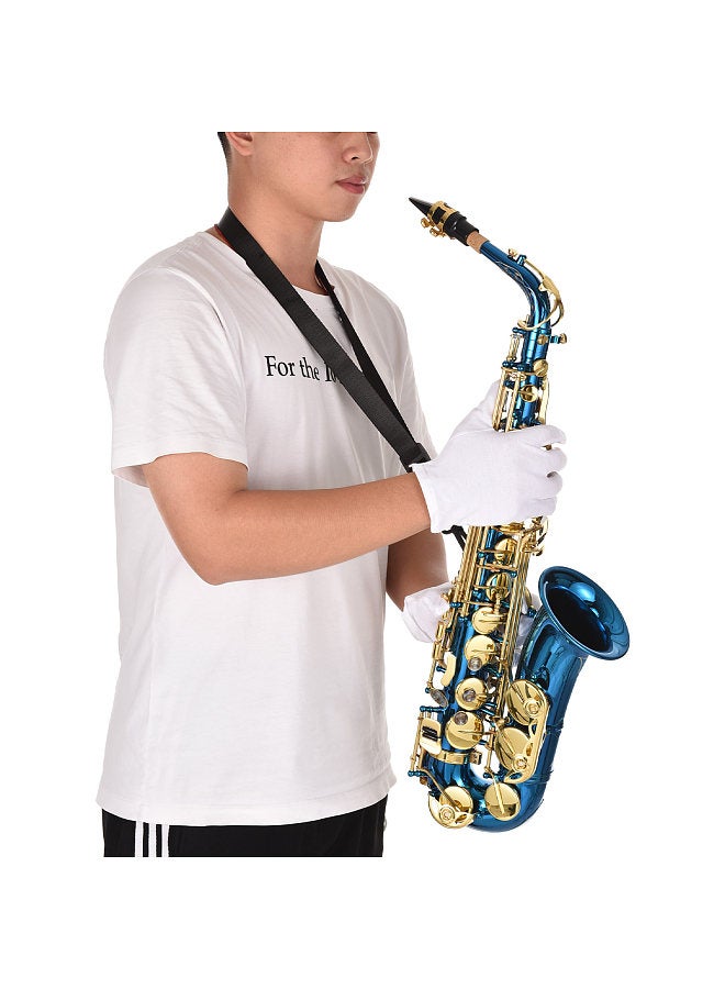 Generic Brass Engraved Eb E-Flat Alto Saxophone Sax Abalone Shell Buttons Wind Instrument with Case Gloves Cleaning Cloth Belt Brush  - Image 4