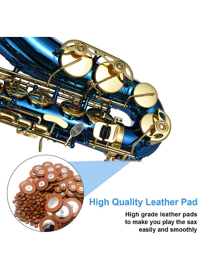 Generic Brass Engraved Eb E-Flat Alto Saxophone Sax Abalone Shell Buttons Wind Instrument with Case Gloves Cleaning Cloth Belt Brush  - Image 5
