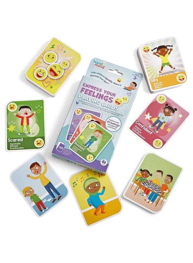 hand2mind Express Your Feelings Playing Cards Social Emotional Learning Activities Calm Down Corner Play Therapy Toys For Counselors Preschool Card Games Feelings Flash Cards For Toddlers - Image 2