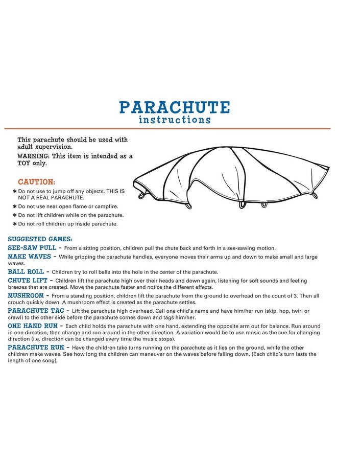 Pacific Play Tents - 86941 Kids 12Foot Parachute With Handles And Carry Bag - Image 1