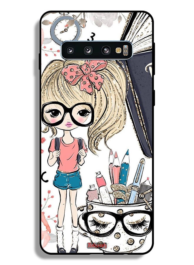 Tolwak Samsung Galaxy S10 Protective Case Cover Unicorn Girl Art - Image 2