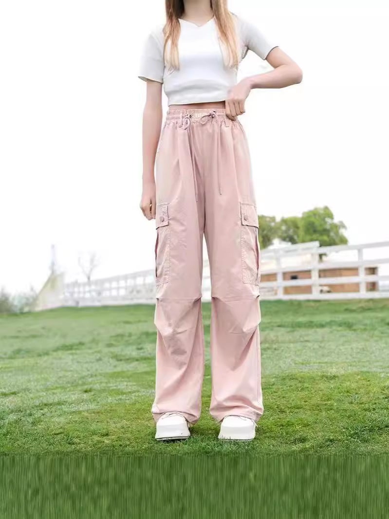 Girls' Summer Cargo Pants Children'S Summer Big Kids Casual Pants Thin Straight Pants For Girls Summer - Image 4