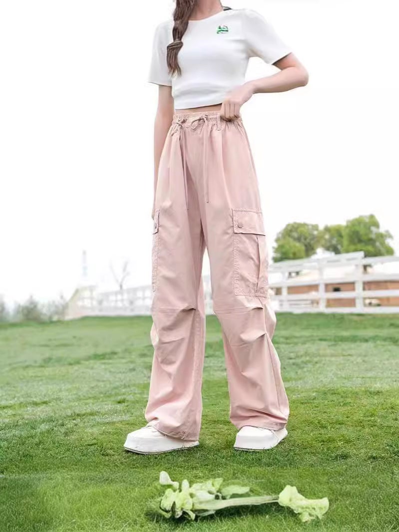 Girls' Summer Cargo Pants Children'S Summer Big Kids Casual Pants Thin Straight Pants For Girls Summer - Image 2