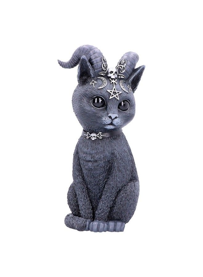 Nemesis Now Large Pawzuph Horned Occult Cat Figurine 26.5Cm Black - Image 1