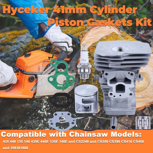 Hyceker 41mm Cylinder Piston Gaskets Kit For Husqvarna 435 440 135 140 435E 440E 135E 140E Jonsered CS2240 Chainsaw McCulloch CS350 CS390 CS410 CS450 Craftsman 358381800 504735101 504735102 504735103 - Image 3