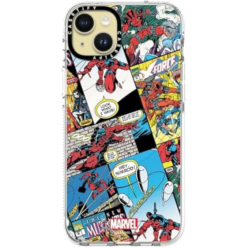 Casetify Clear iPhone 15 Plus Case 【Deadpool & Wolverine Co-Lab/Not Yellowing / 6.6ft Drop Protection/Magsafe】 - Comic Collage case - Clear - Image 2