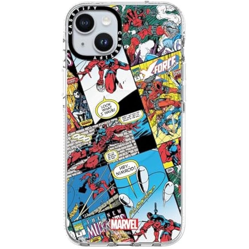 Casetify Clear iPhone 15 Plus Case 【Deadpool & Wolverine Co-Lab/Not Yellowing / 6.6ft Drop Protection/Magsafe】 - Comic Collage case - Clear - Image 4