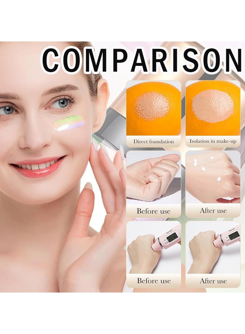سادور خطوة واحدة تصحيح اللون ثلاثي اللون التمهيدي للوجه قبل المكياج SPF 50 كريم عزل ترطيب الوجه ضد العرق والتحكم في الزيت الإضاءة اليومية التمهيدي CrueltyFree - Image 3