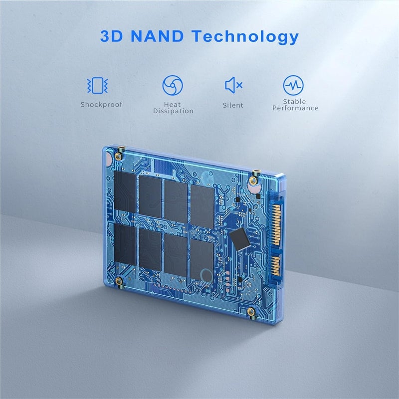 Compatible for X12 2.5 Inch SATA 3 SSD, 256GB 512GB 1TB 2TB, Internal Solid State Disk for PS4, Laptop and Desktop PC(128GB) - Image 5