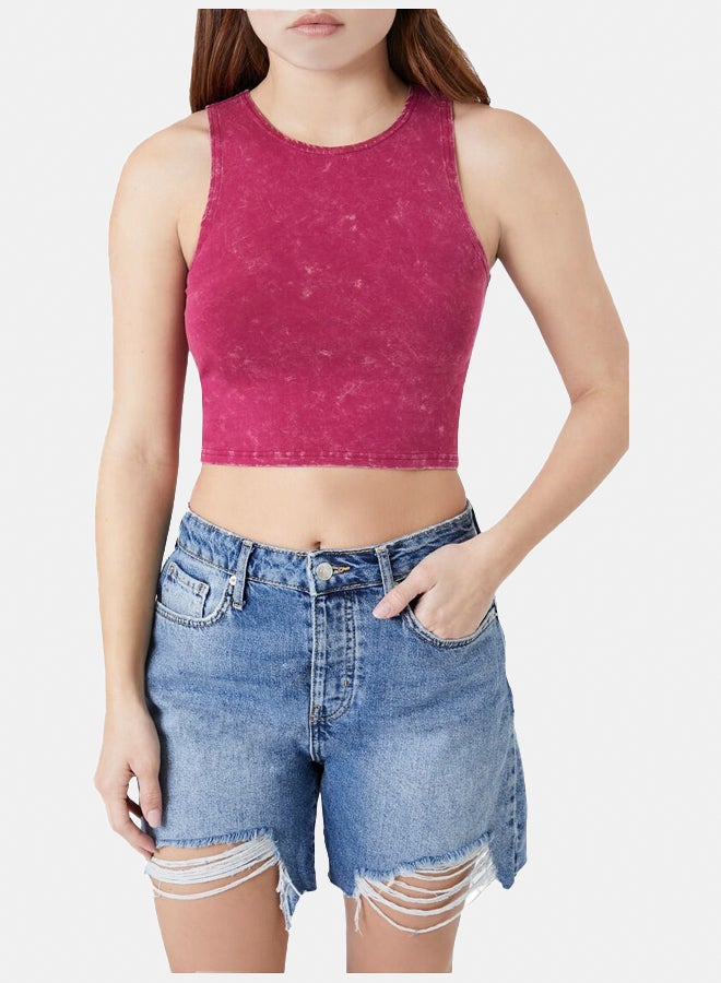 FOREVER 21 Mineral Wash Crop Top - Image 2