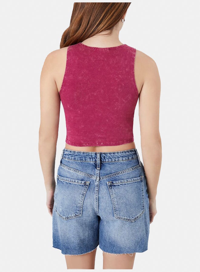 FOREVER 21 Mineral Wash Crop Top - Image 4