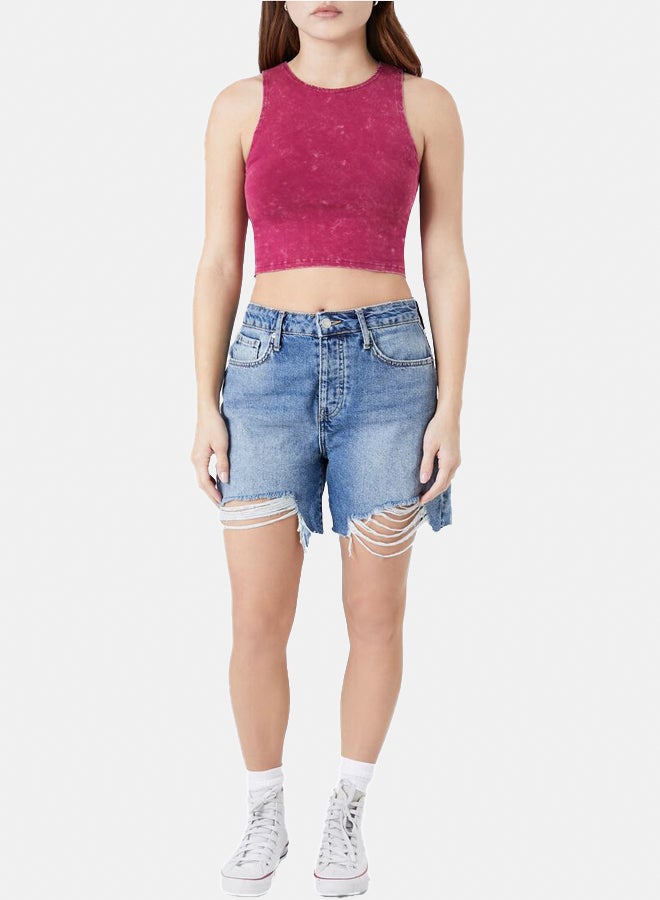 FOREVER 21 Mineral Wash Crop Top - Image 3