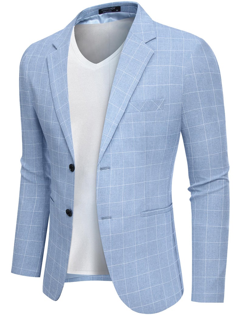 COOFANDY Mens Sports Jacket Two Buttons Casual Lightweight Blazer Stylish Modern Suit Jacket - Image 1