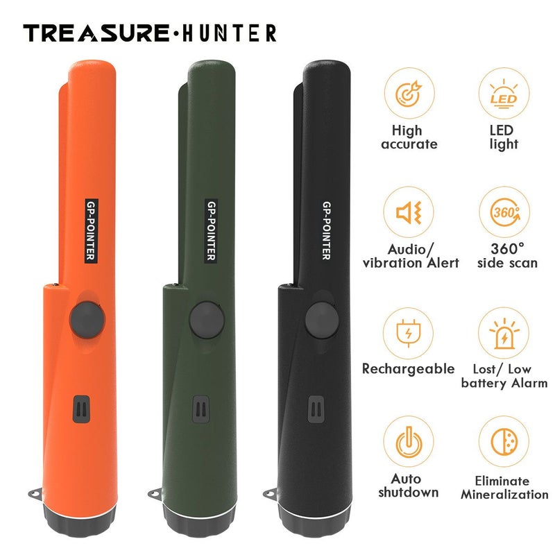 Treasure Hunter GP Pointer 360 Side Scan Professional Handheld Metal Detector Green - Image 2