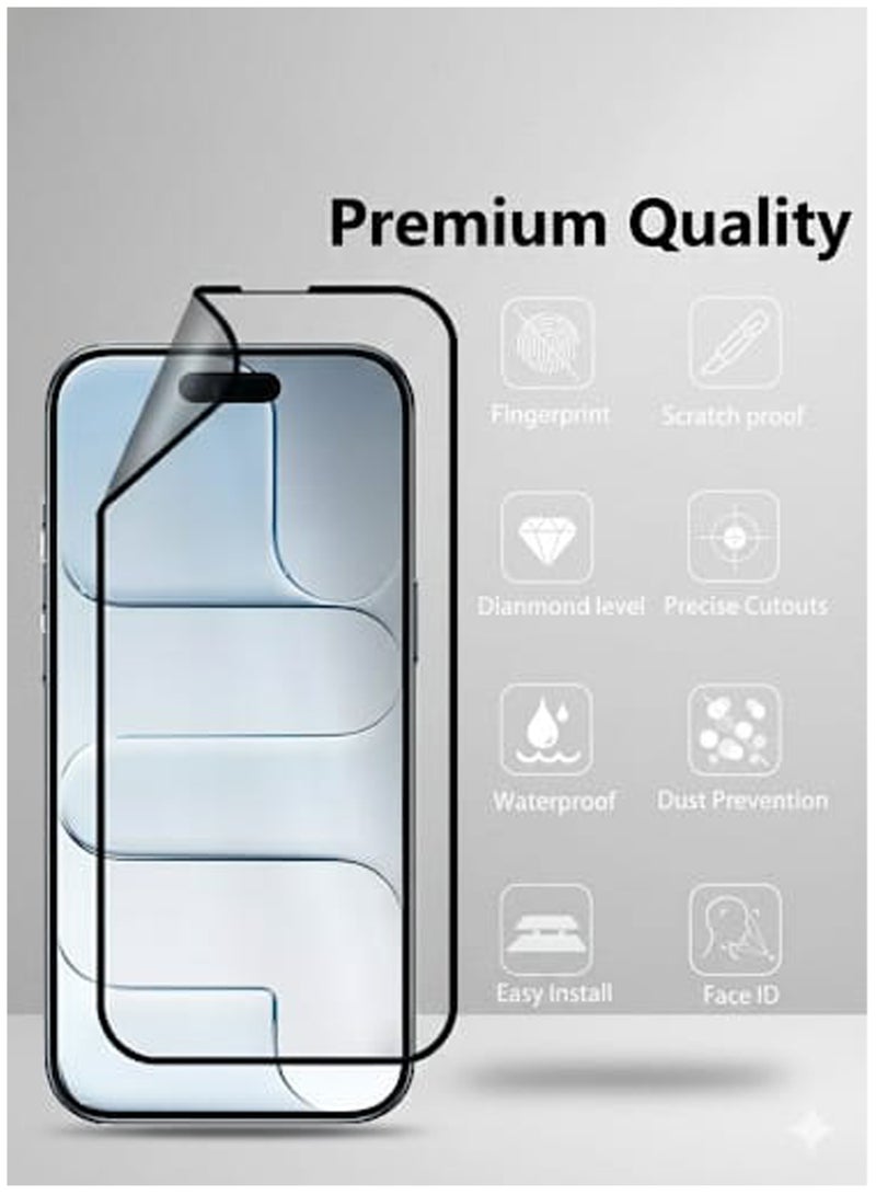 Apple iPhone 17 Ceramic Matte Privacy Screen Protector - Premium Edge to Edge Anti Spy Privacy Ceramic Film, Flexible, Delicate Touch, Anti-Explosion, Smooth Arc Edge, Easy Installation For Apple iPhone 17 - Image 2