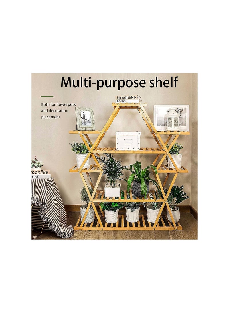 Dubkart Bamboo Outdoor Flower Stand - Image 4
