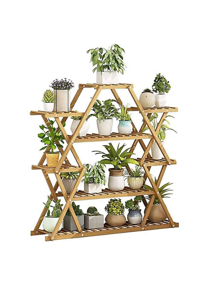 Dubkart Bamboo Outdoor Flower Stand - Image 1