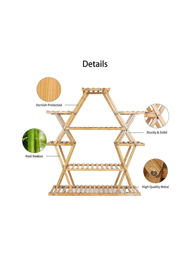 Dubkart Bamboo Outdoor Flower Stand - Image 3