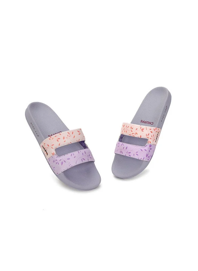 تشيبس CHUPPS Purple Printed Sliders for Women