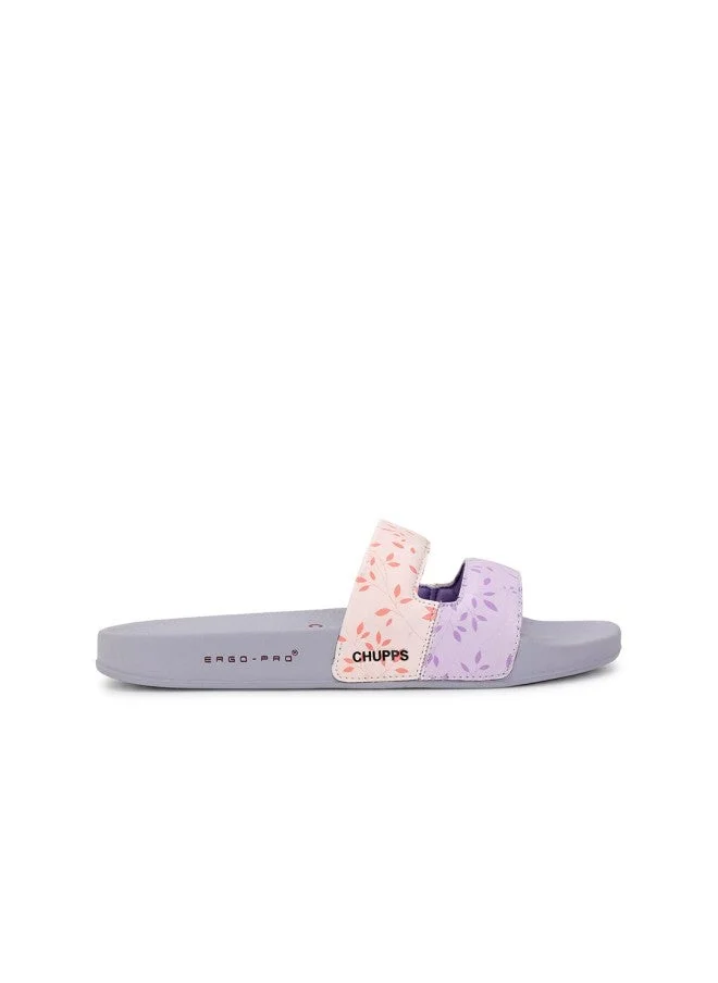 تشيبس CHUPPS Purple Printed Sliders for Women