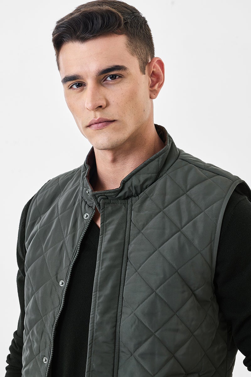 SNITCH Regular Fit Sleeveless Quilted Jacket - Image 3