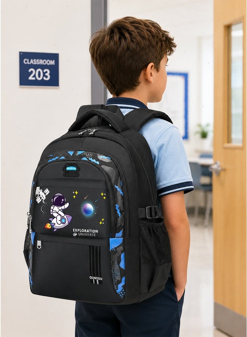 School Bag for Boys, Space Backpack for Boys Kids Elementary School Bags Middle Primary School Book Bag Lightweight School Bag for Students - Image 1