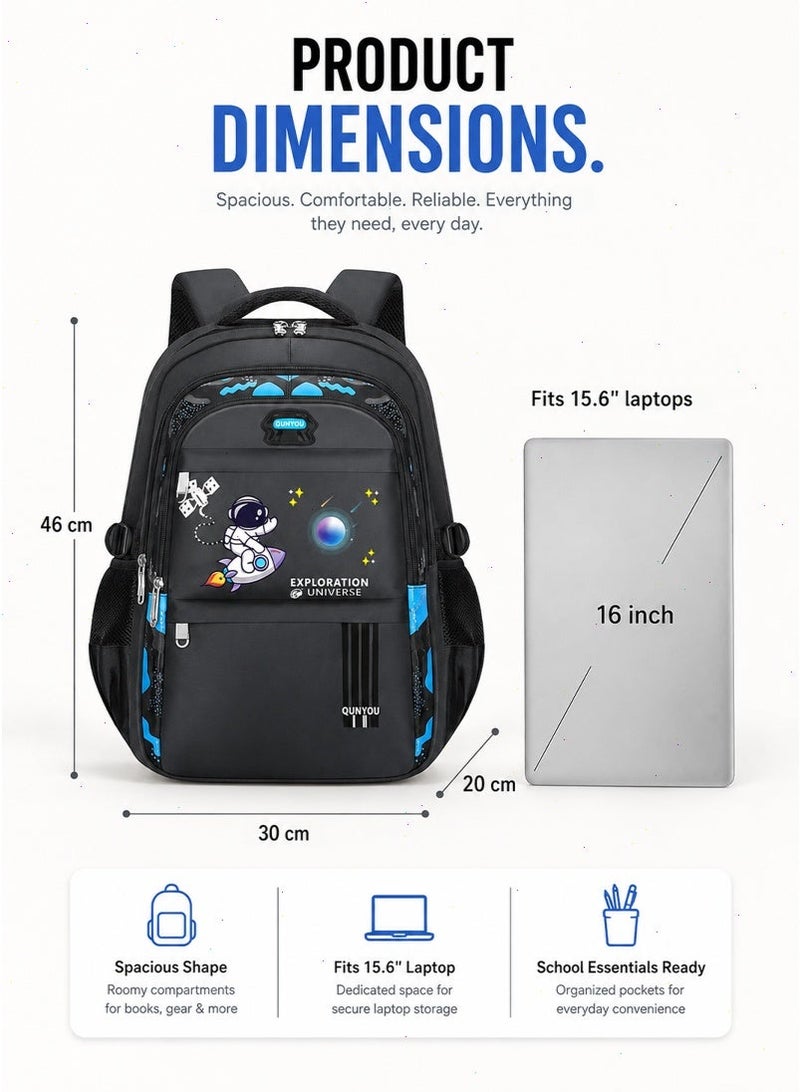 School Bag for Boys, Space Backpack for Boys Kids Elementary School Bags Middle Primary School Book Bag Lightweight School Bag for Students - Image 2