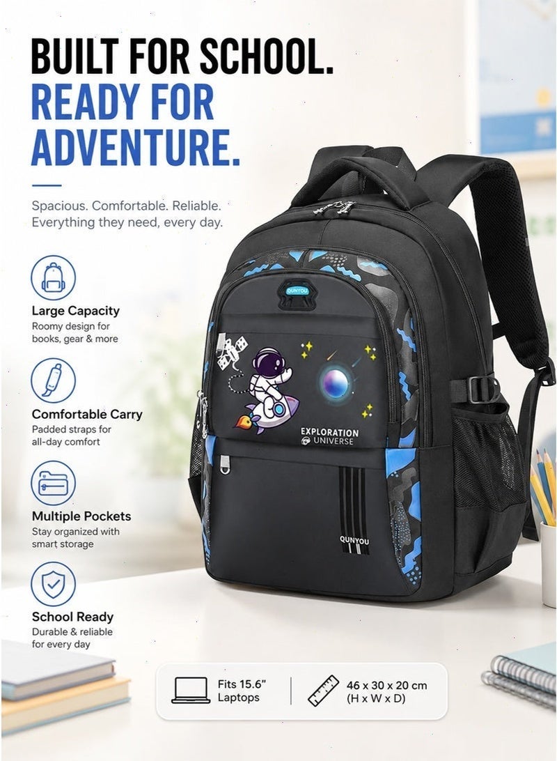 School Bag for Boys, Space Backpack for Boys Kids Elementary School Bags Middle Primary School Book Bag Lightweight School Bag for Students - Image 3