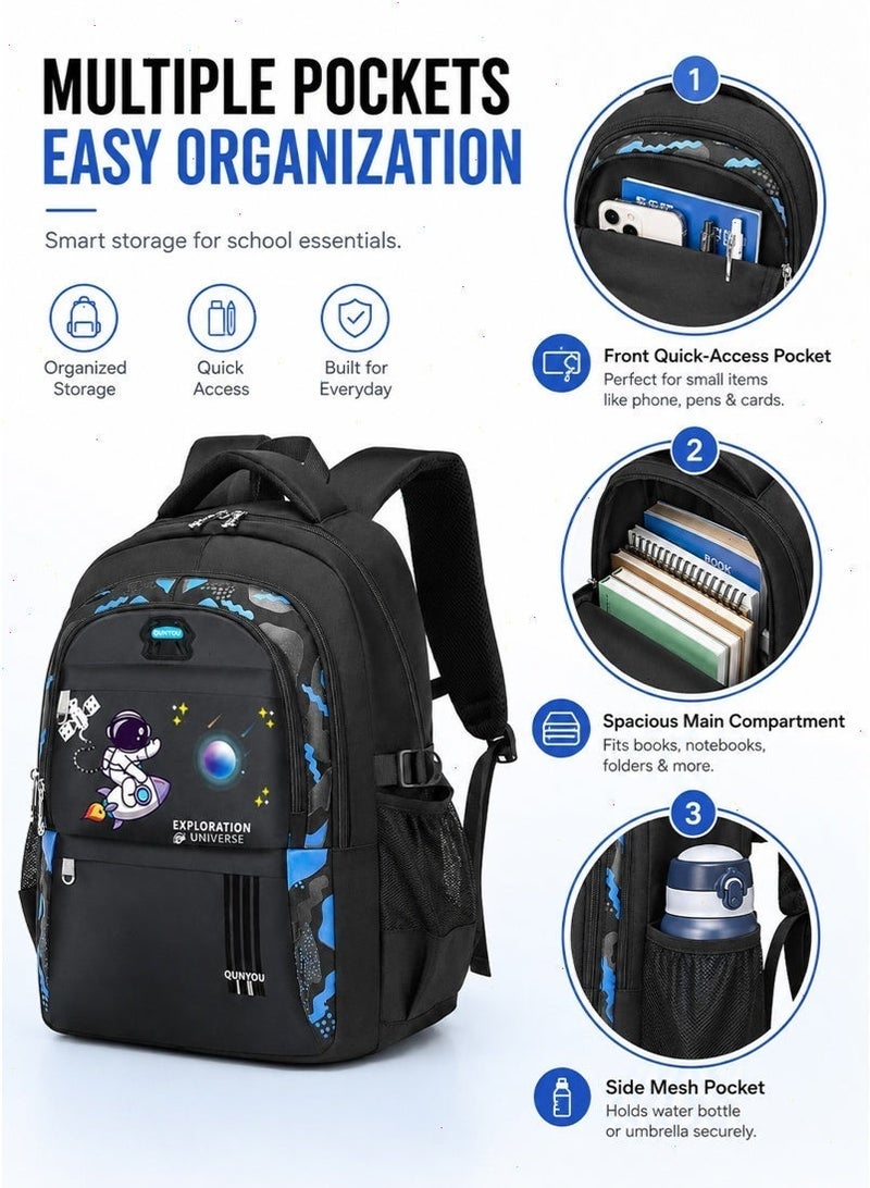 School Bag for Boys, Space Backpack for Boys Kids Elementary School Bags Middle Primary School Book Bag Lightweight School Bag for Students - Image 5