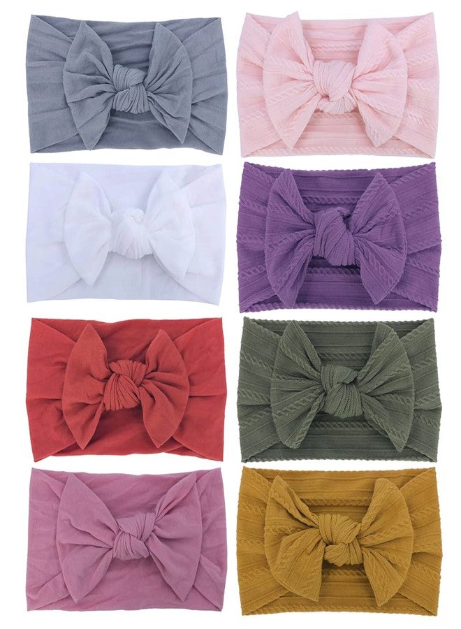 Sugarmelon Baby Nylon Headbands Soft Hairbands Hair Bow Elastics for Baby Girls Newborn Toddlers Infant Kids Turban Headband (Mix Nylon Headband) - Image 1