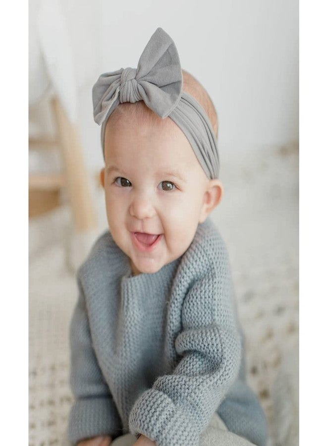 Sugarmelon Baby Nylon Headbands Soft Hairbands Hair Bow Elastics for Baby Girls Newborn Toddlers Infant Kids Turban Headband (Mix Nylon Headband) - Image 4