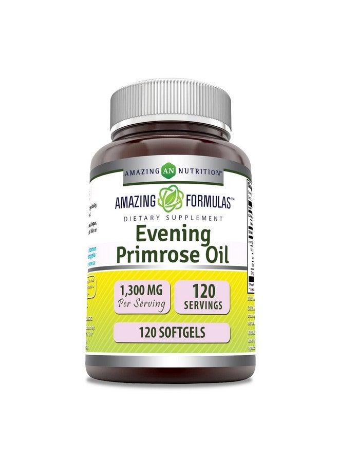 أميزينغ نيوترشن زيت زهرة الربيع المسائية من Amazing Formulas 1300 مجم، 10% GLA، مكمل غذائي كبسولات هلامية | زيت معصور على البارد خالٍ من الهكسين | غير معدّل وراثيًا | خالٍ من الجلوتين (120 كبسولة) - Image 1