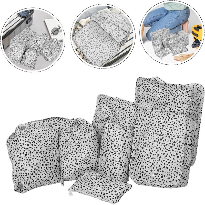 PACKOVE 8pcs Travel Toiletry Bag Set Portable Cosmetic Organizer Zippered Pouch For Women - Image 5