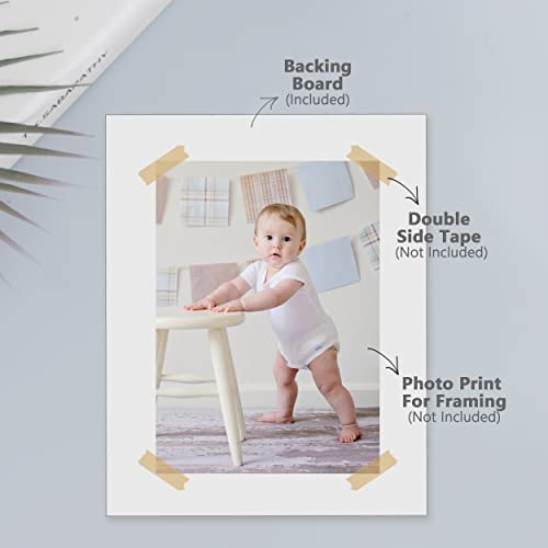 Somime 10 Pack Backing Boards Only - 11X14 Uncut White Mats Matboards, Acid Free & White Core Backerboards, Ideal for Photos, Pictures, Prints, Frames, Arts - Image 5