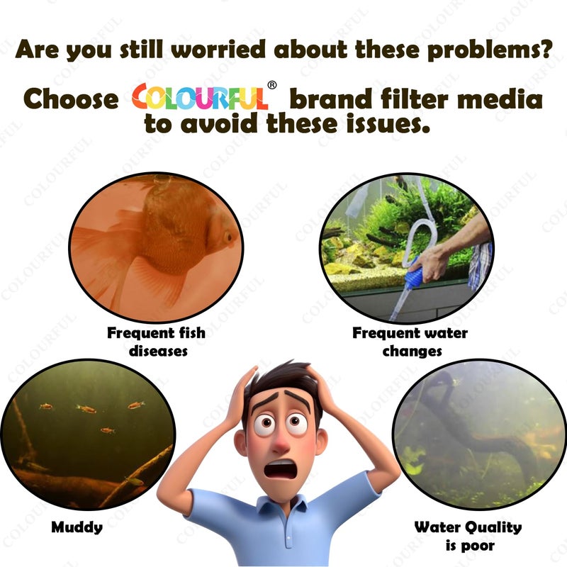 colourful ® - Hi Quality Ceramic Ring Filter Media for Aquarium | 450g - Image 3