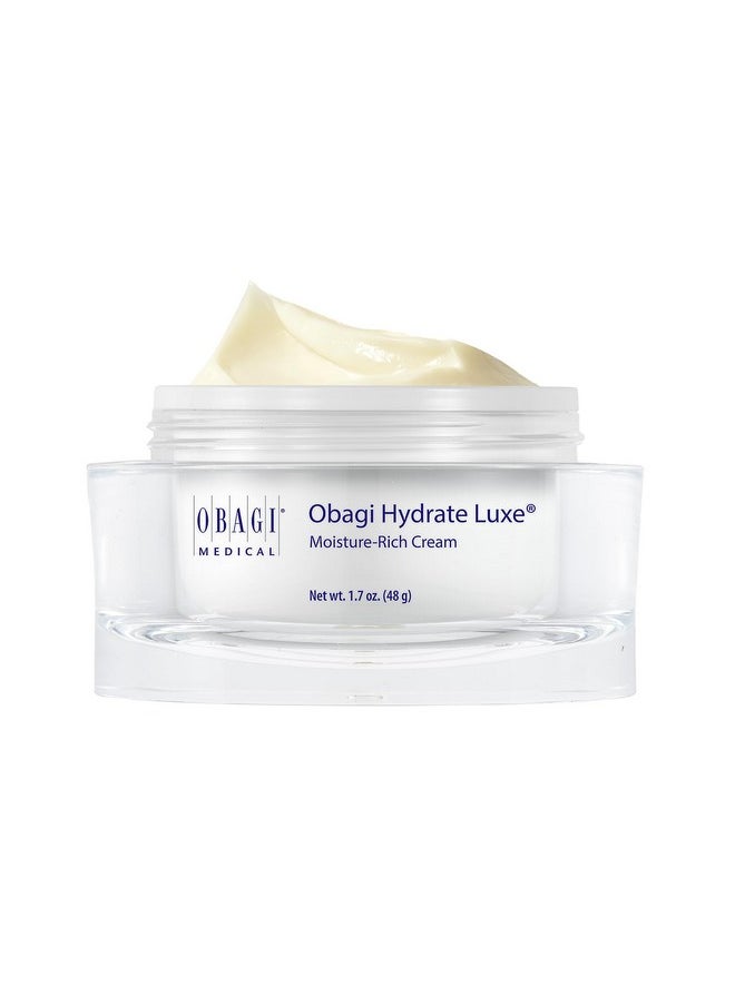 Obagi Medical Obagi Hydrate Luxe Ultra-Rich Facial Moisturizer - Non-Comedogenic with Tara Seed Extract and Biomimetic Peptides - Intensive Night Face Cream for Dry, Sensitive or Aging Skin - 1.7 oz  - Image 1
