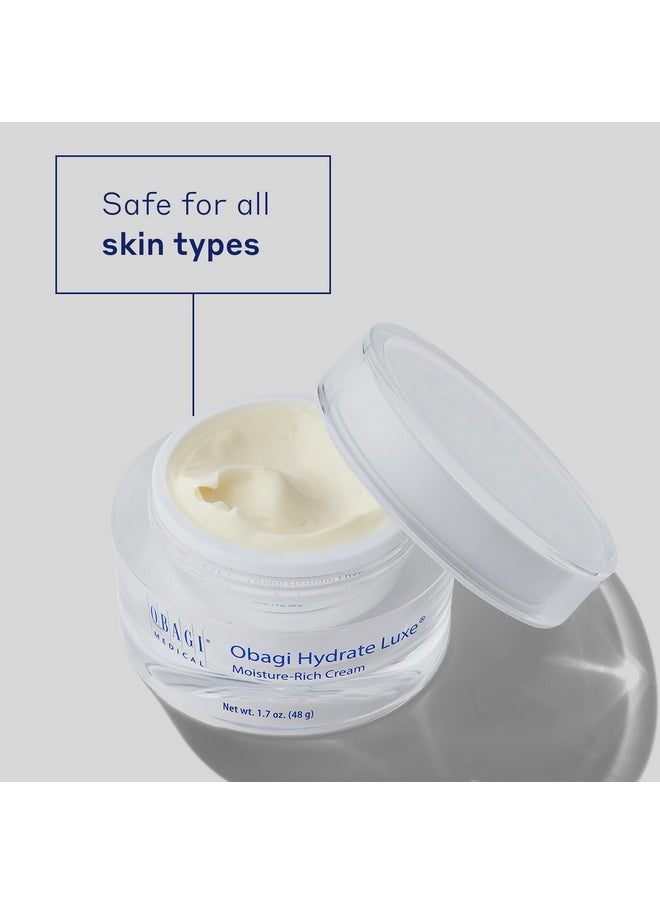 Obagi Medical Obagi Hydrate Luxe Ultra-Rich Facial Moisturizer - Non-Comedogenic with Tara Seed Extract and Biomimetic Peptides - Intensive Night Face Cream for Dry, Sensitive or Aging Skin - 1.7 oz  - Image 3