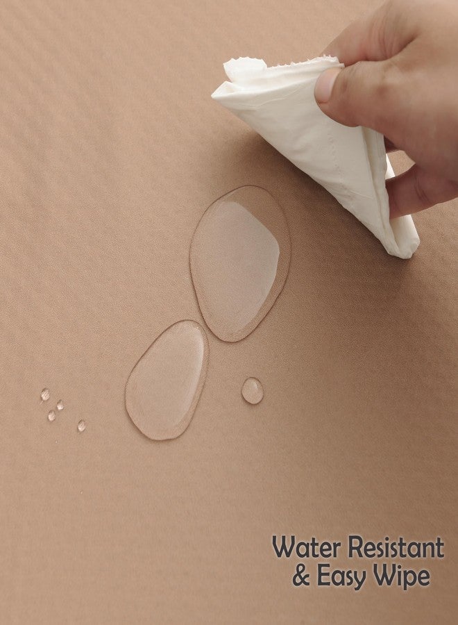 Triluby Baby Splat Mat for Under High Chair/Arts/Crafts, Triluby 51" Waterproof Non Slip Food Splash Mat for Eating Mess, Washable Weaning Mat Reusable Spill Floor Protector (Brown) - Image 3