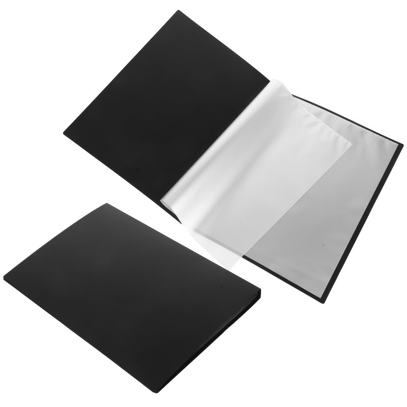 2pcs Black A4 File Folder For Music Sheet Music Storage Book Sheet Music Binders File Sheet Folder Music Score Binder Receipt Organizer - Image 1
