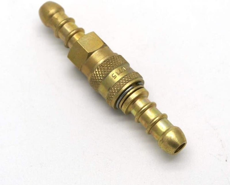 Tezla Inline Quick Release Fitting Coupling for 8mm i/d propane/butane gas Hose - Image 1