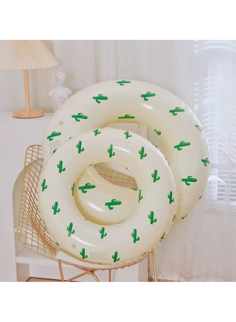 Goolsky 90cm Inflatable Cactus Crystal Swim Ring – Double-Layer Thickened PVC Underarm Pool Float for Adults - Image 4